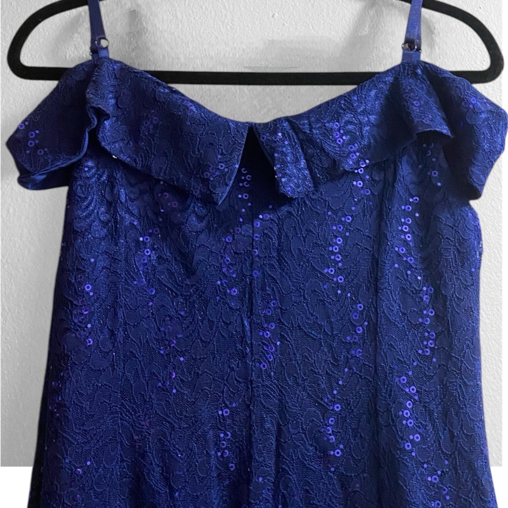 Blue Sequin Gown
Beautiful Dress Occasion 
#N071 - Picture 9 of 10